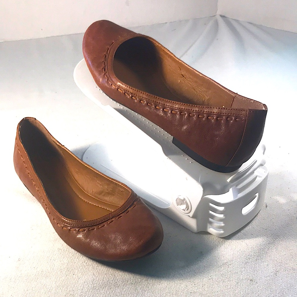 Frye Women's Carson Brown Leather Slip On  Ballet Flats Sz 7M